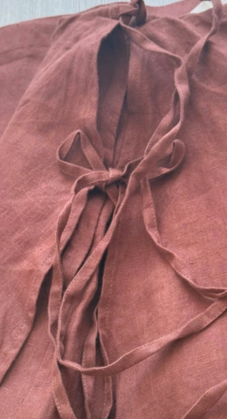 pantalon mini jupe oysho taille XS 100% lin marron