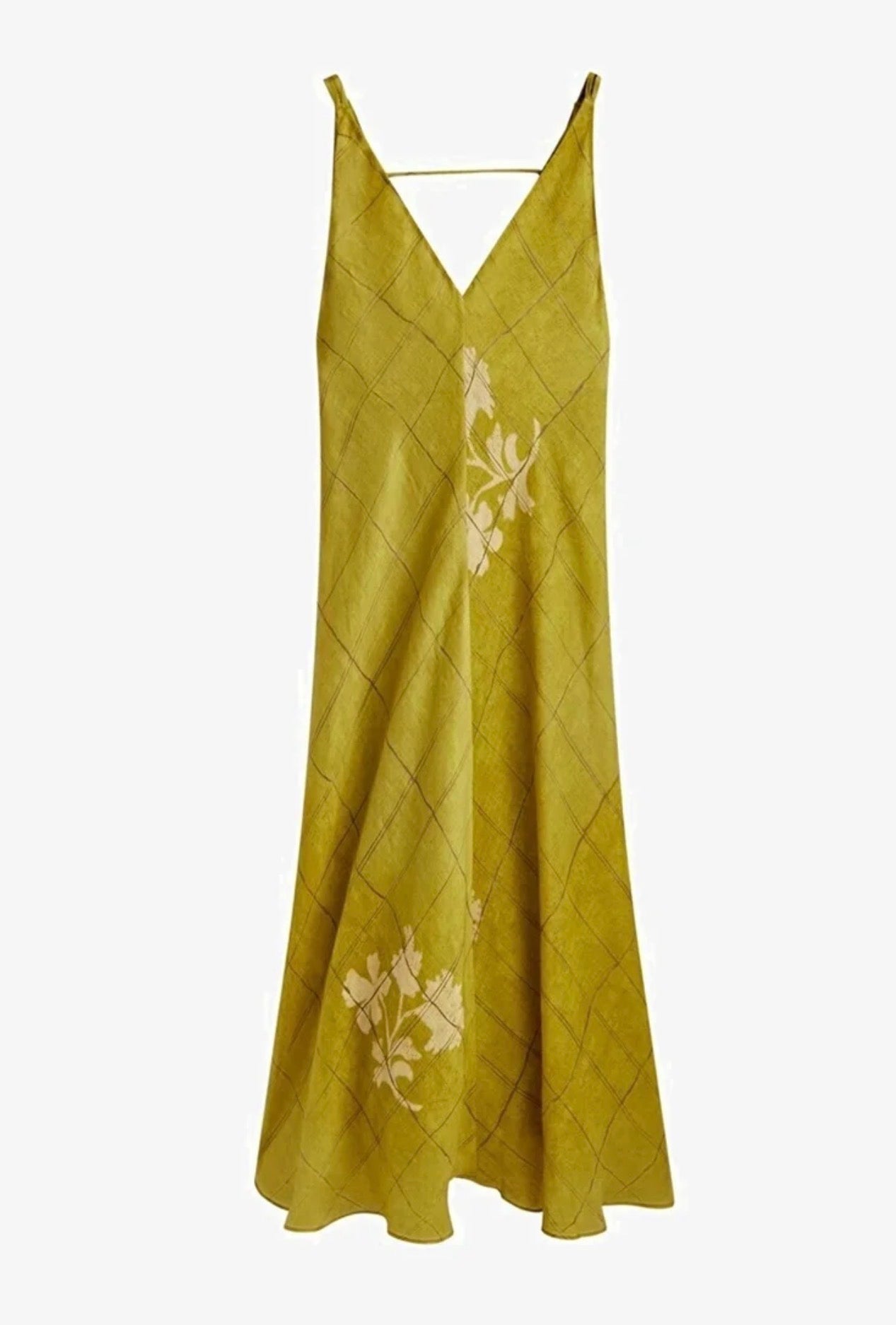 robe massimo dutti vert olive 100% ramie taille XS robe viral massimo dutti bohème