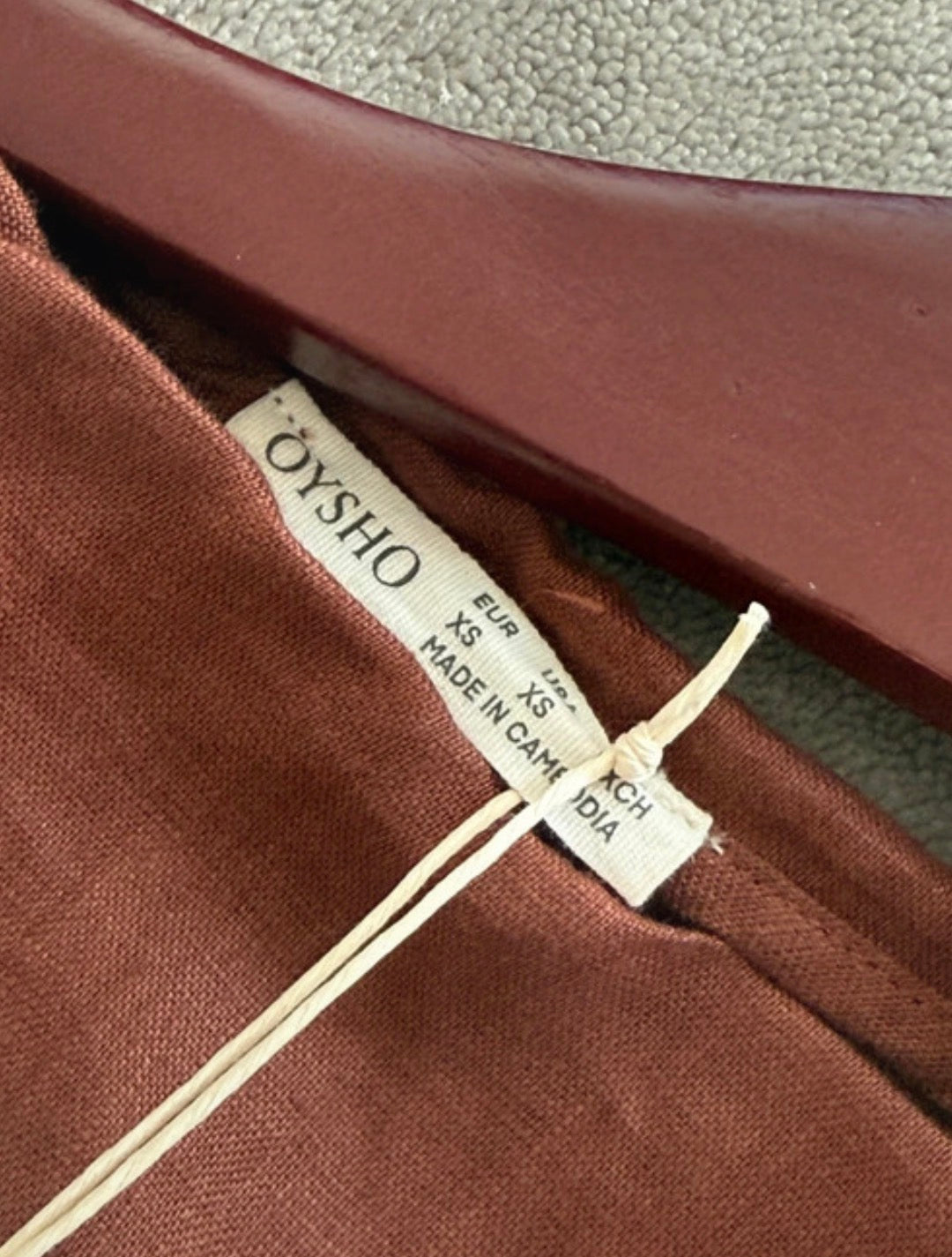 pantalon mini jupe oysho taille XS 100% lin marron
