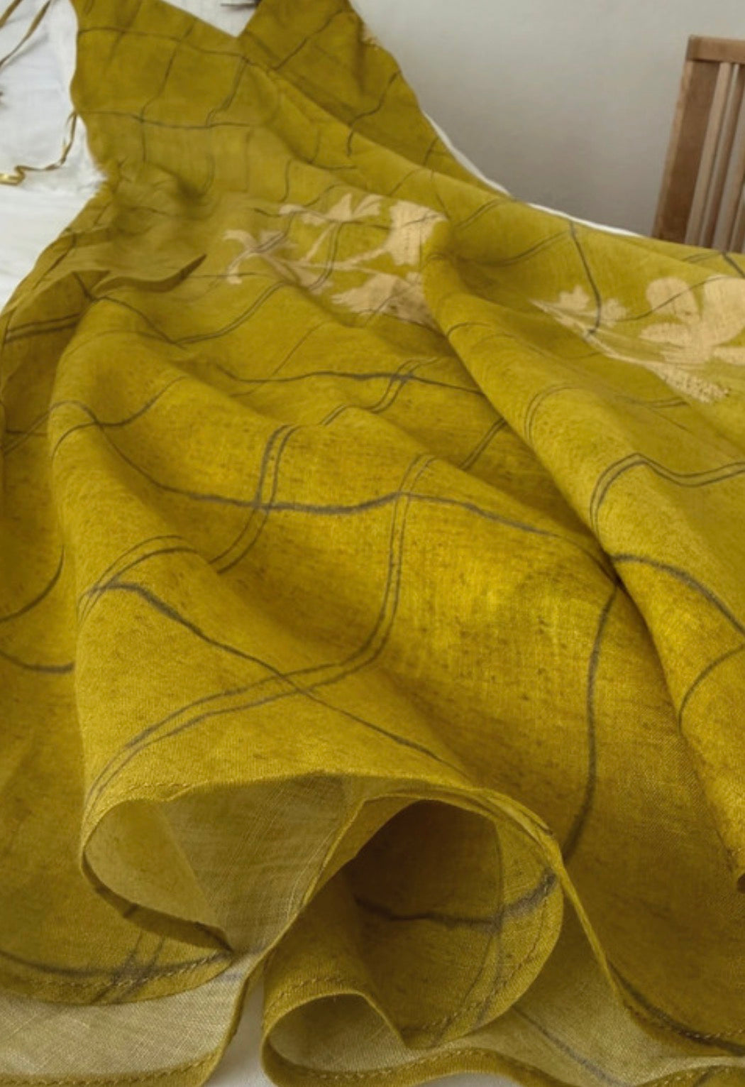 robe massimo dutti vert olive 100% ramie taille XS robe viral massimo dutti bohème