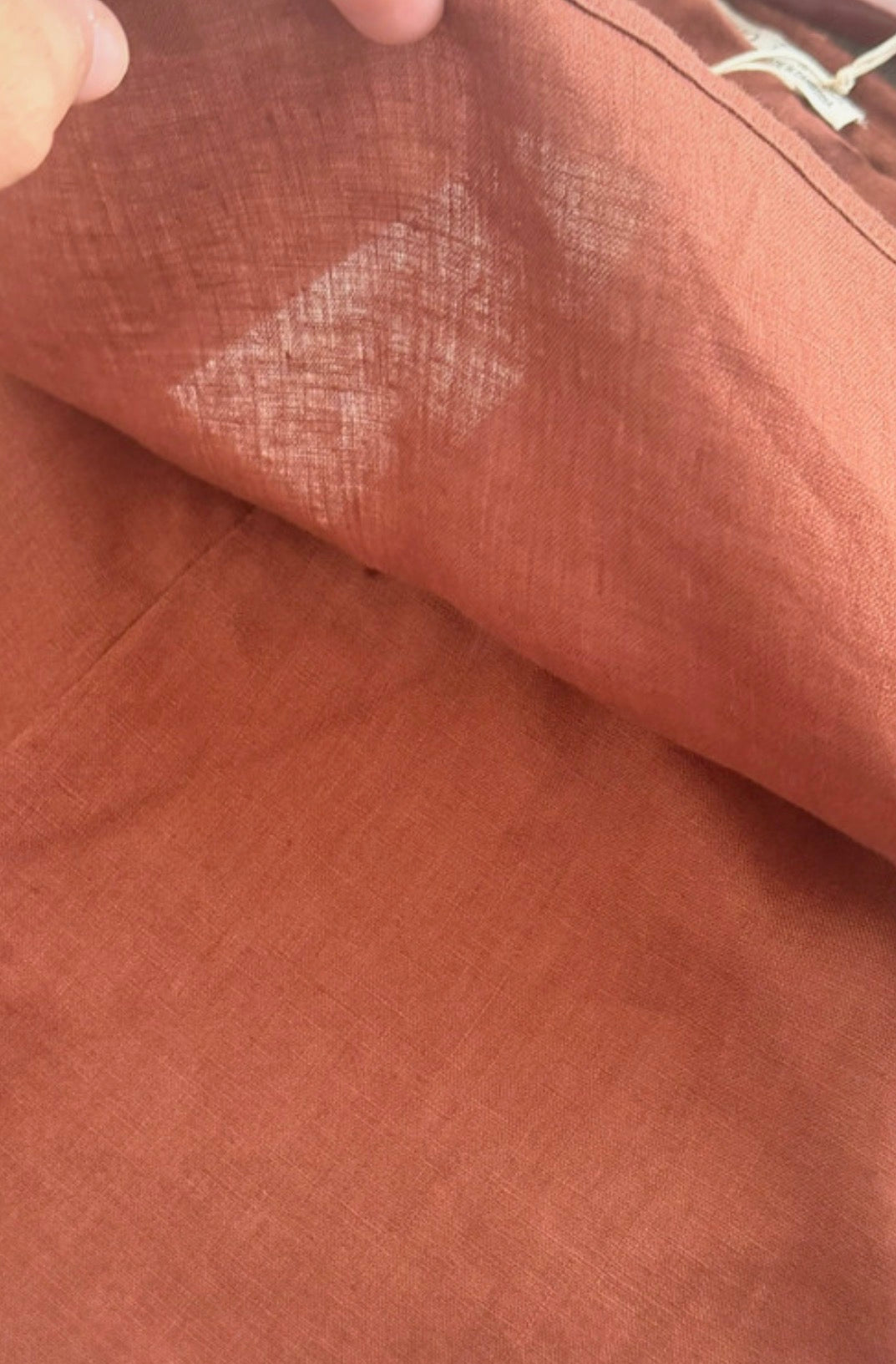 pantalon mini jupe oysho taille XS 100% lin marron