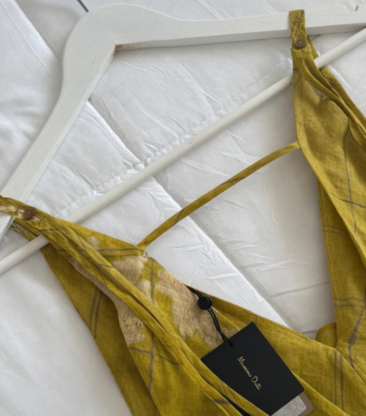 robe massimo dutti vert olive 100% ramie taille XS robe viral massimo dutti bohème