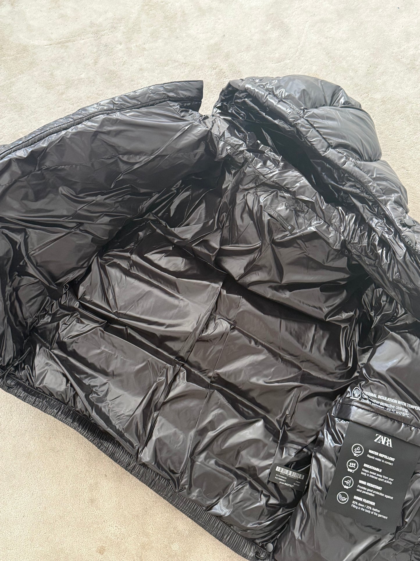 doudoune zara viral taille XS noir puffer jacket zara 2025/2026